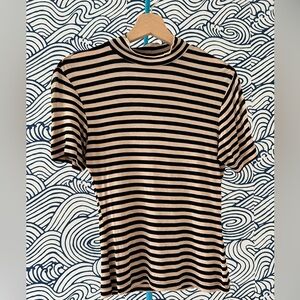 Vintage Striped Mockneck